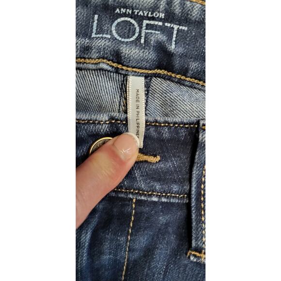 Loft Womens Modern Skinny Jeans Size 27/4 Blue Dark Wash Stretch - Picture 5 of 12